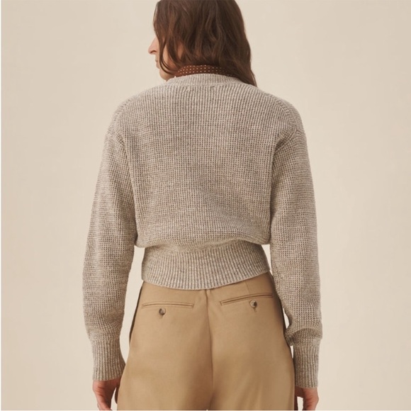 Buck Mason Seafarer Shrunken Waffle Knit Sweater Cedar 100% Cotton Small $188 - Picture 2 of 11